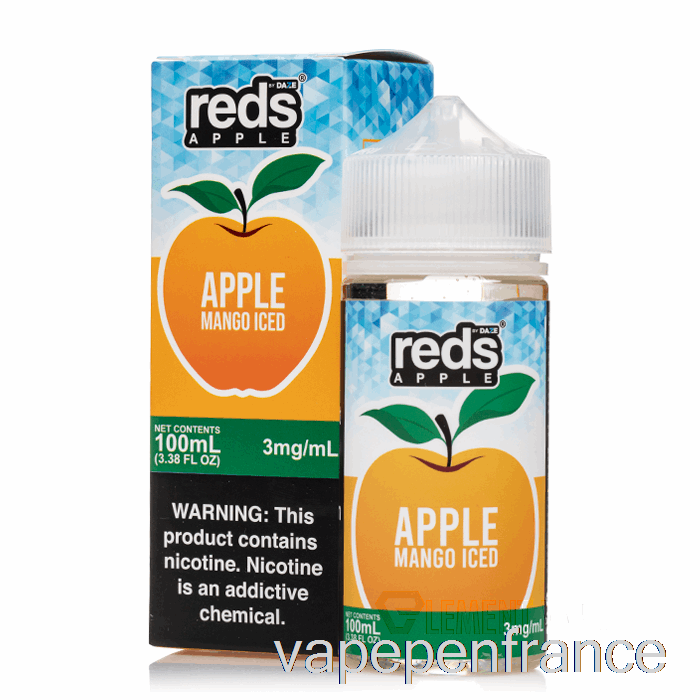 Mangue Glacée - E-jus Pomme Rouge - 7 Daze - Stylo Vape 100 Ml 0 Mg